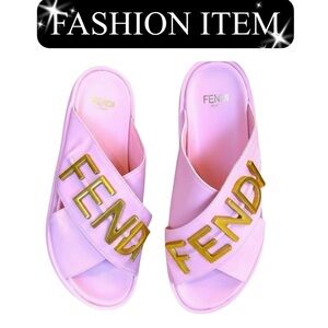 SHOES: Pink & Gold Flip Flops, NWOT